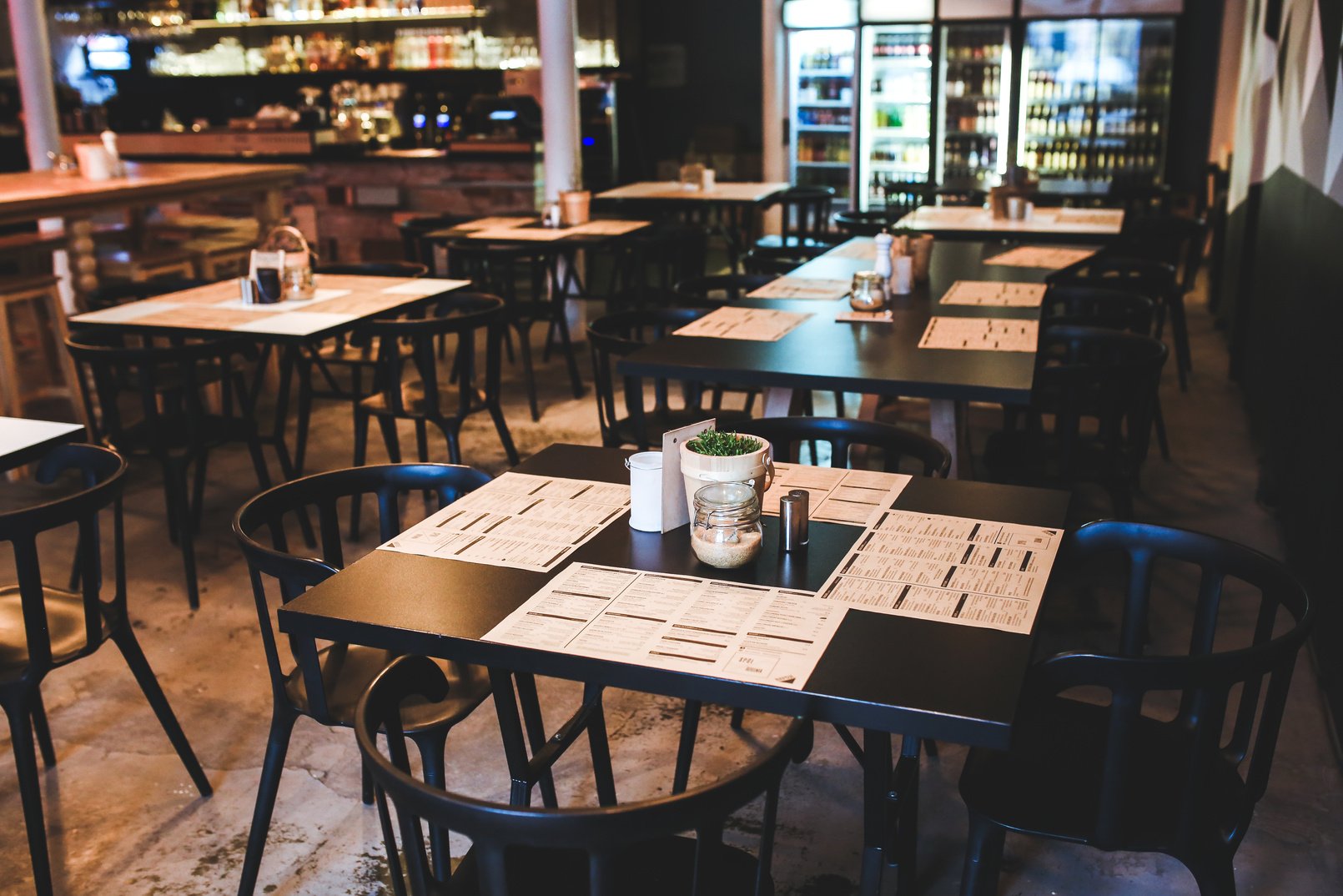 Tables and Chairs at a Cafe